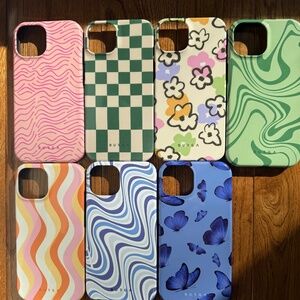 SEVEN COLORFUL BURGA IPHONE 13 CASES ASSORTED MOD DESIGNS!!